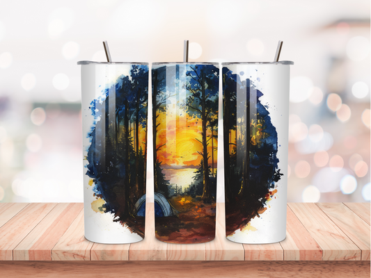 Forest sunrise tumbler