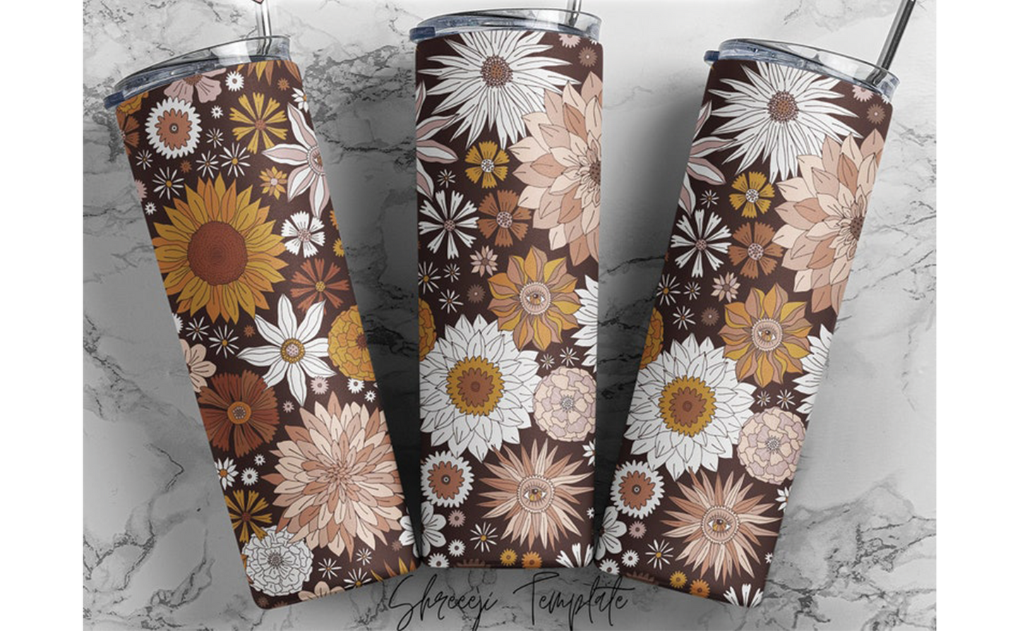 Groovy Flower Tumbler