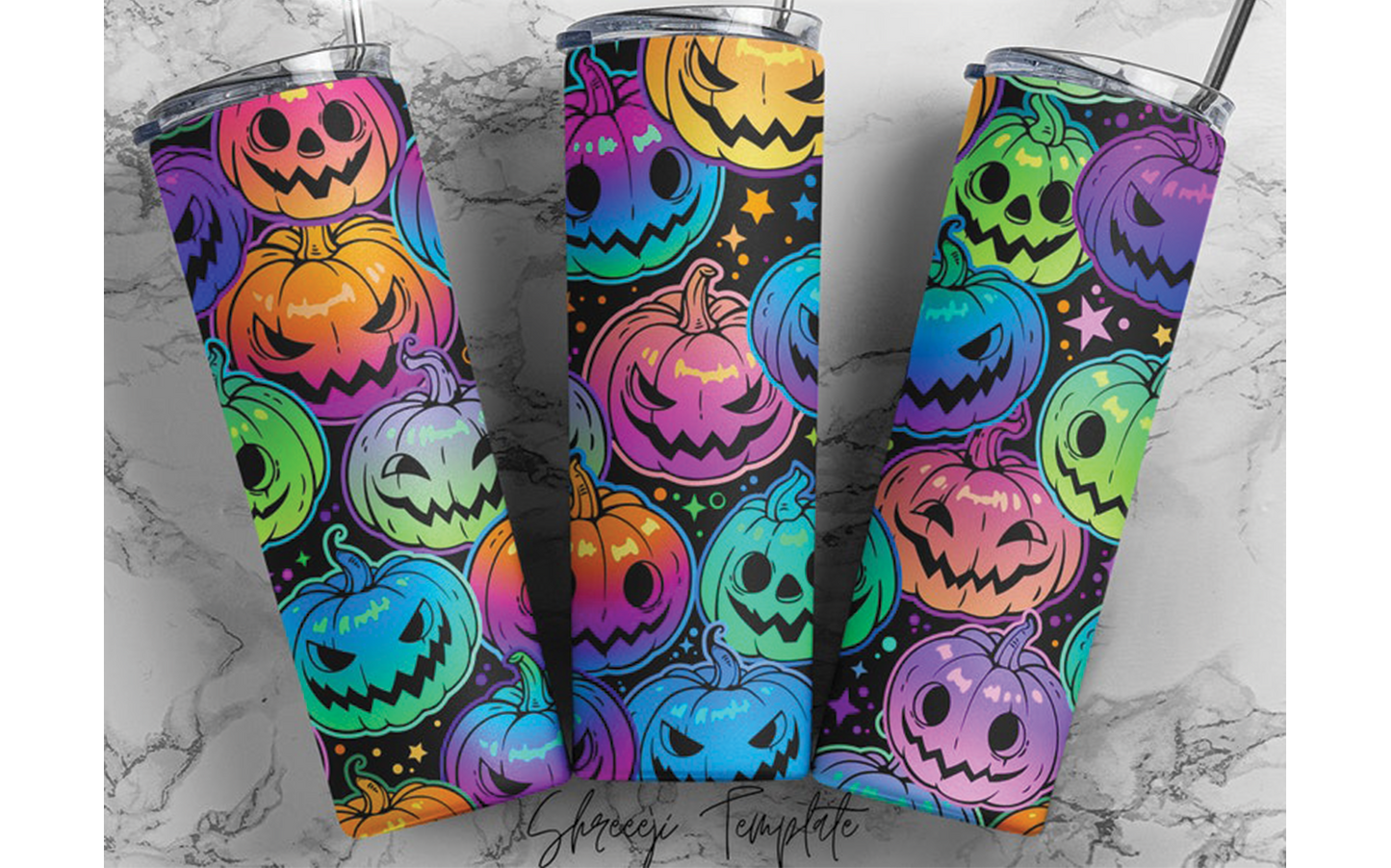Neon Pumpkin Tumbler