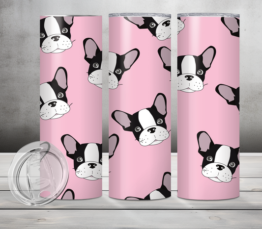 Pink Frenchie Tumbler
