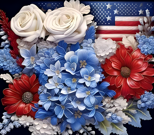 Patriotic Flower Tumblers