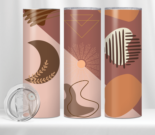 Neutral Abstract Tumbler