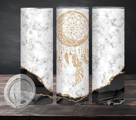 Gold and Black Dreamcatcher Tumbler
