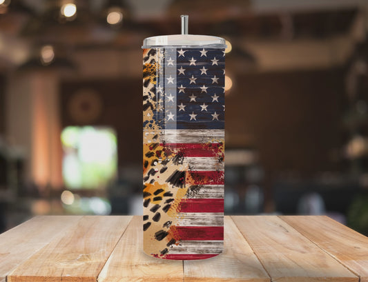 Leopard Flag Tumbler