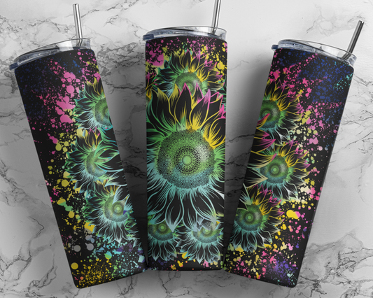 Neon Sunflower Tumbler