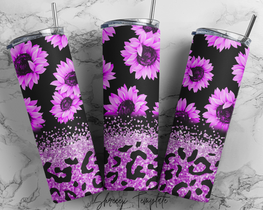 Purple Sunflower Tumbler
