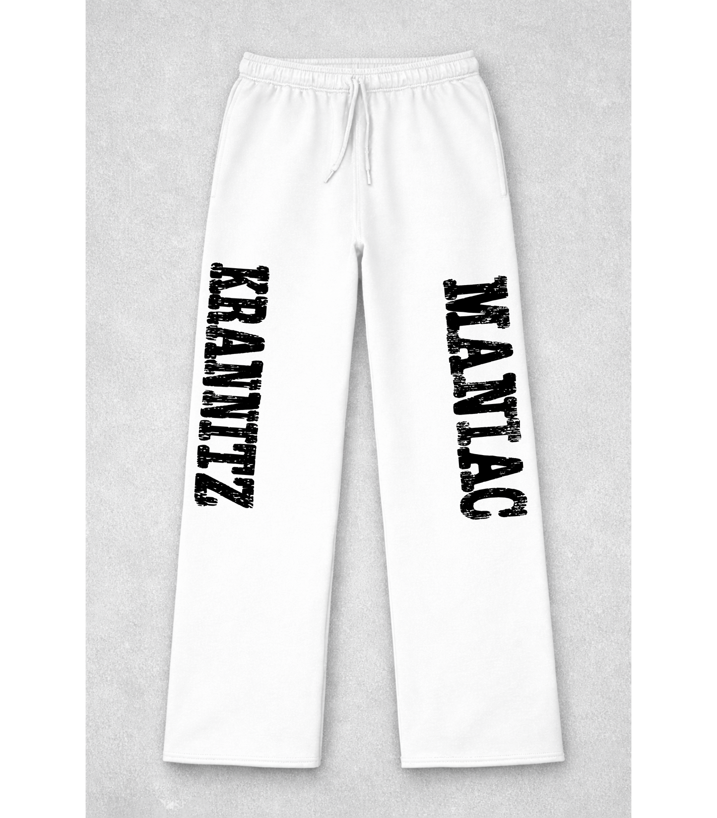 MANIAC / KRANNITZ Open-Leg White Sweatpants