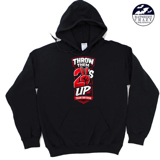 Team Brydon- Throw them 2's Black Hoodie