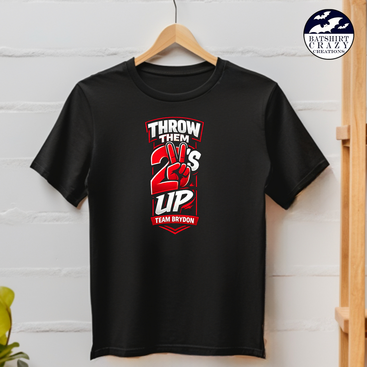 Team Brydon- Throw them 2's Black Tee