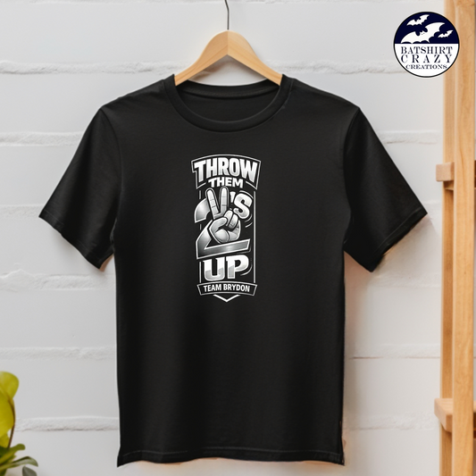 Team Brydon- Throw them 2's Black Tee