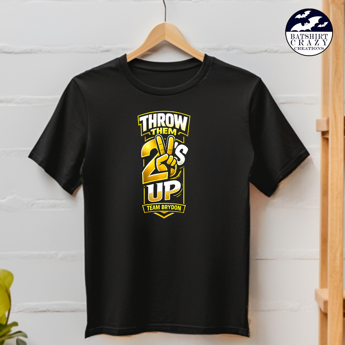 Team Brydon- Throw them 2's Black Tee