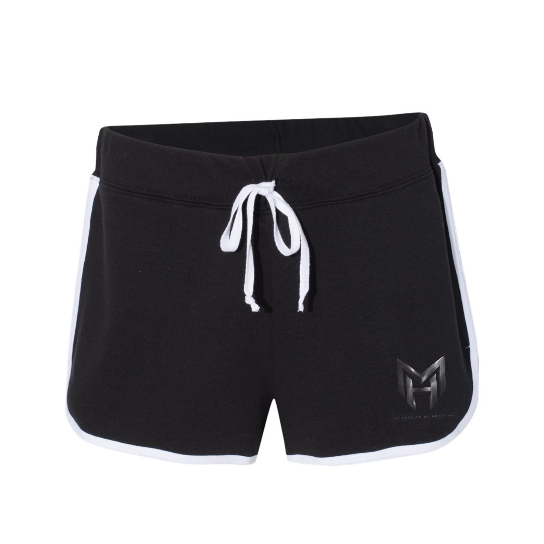 Women’s MH Athletic Shorts – Black/White Trim
