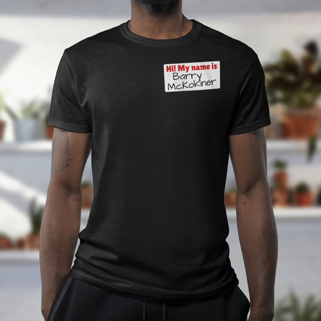 Barry Mckockiner Name Tag Shirt