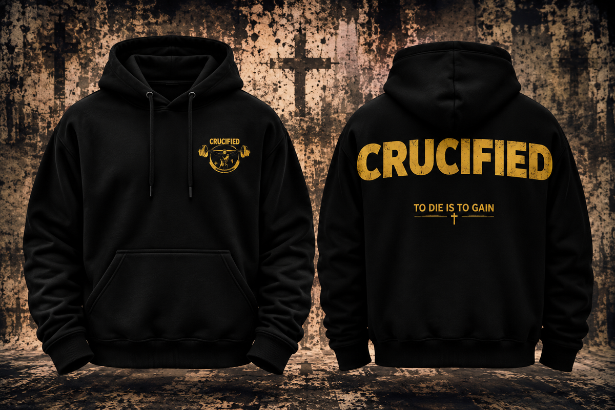 Crucified Hoodie- Gold Design