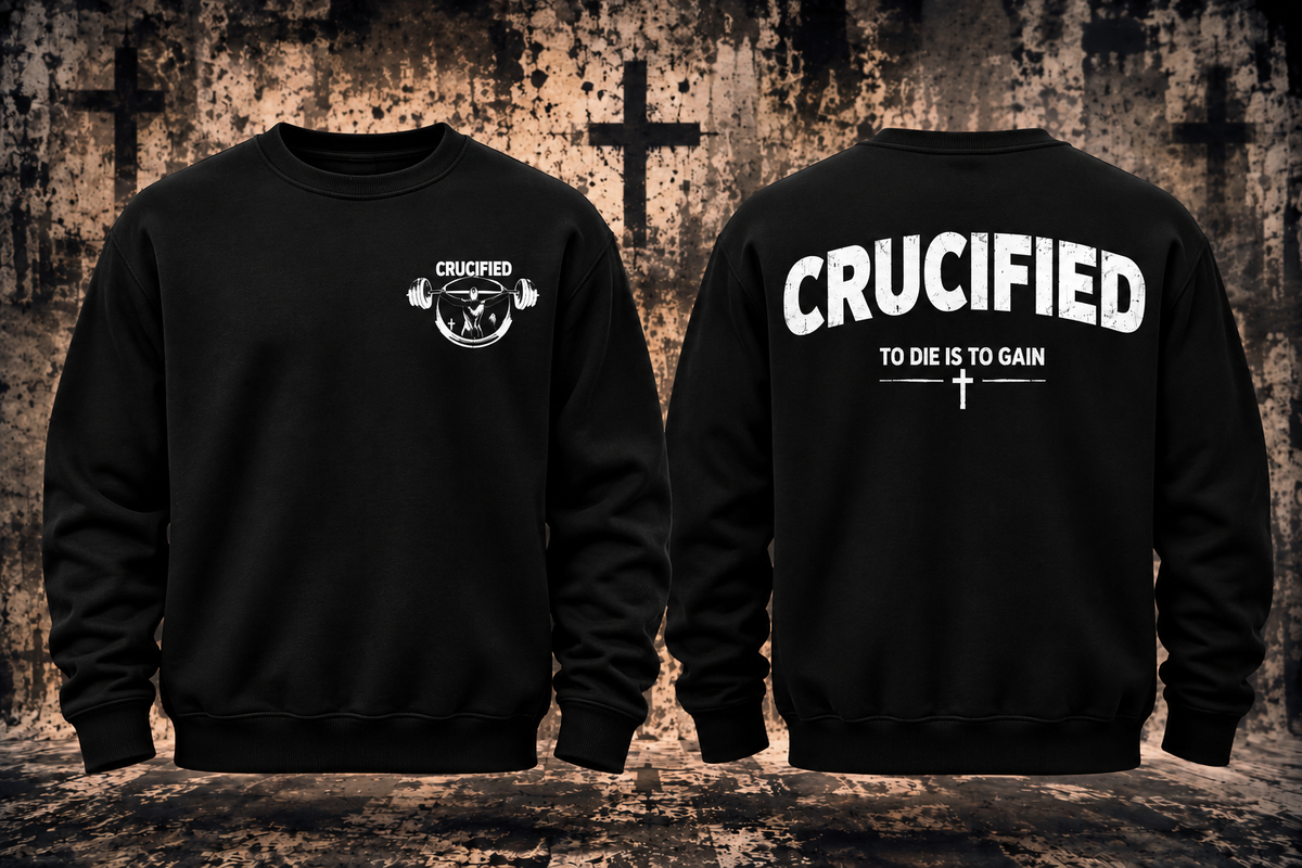 Crucified Crew Neck- White Design