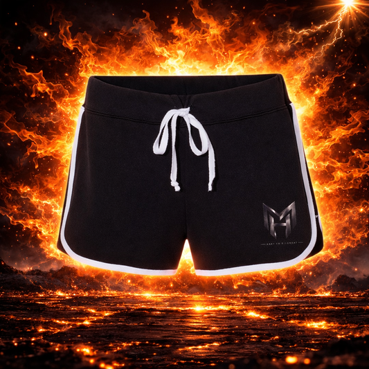 Women’s MH Athletic Shorts – Black/White Trim