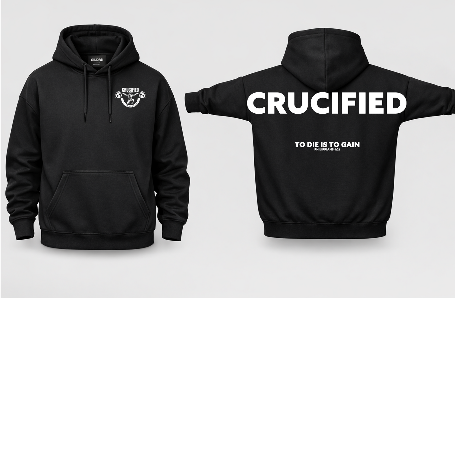 Crucified Hoodie- White Design
