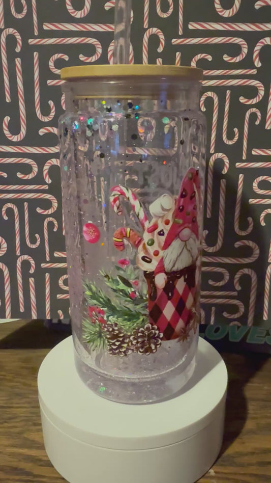Just a Girl Who Loves Christmas Snow Globe Tumbler