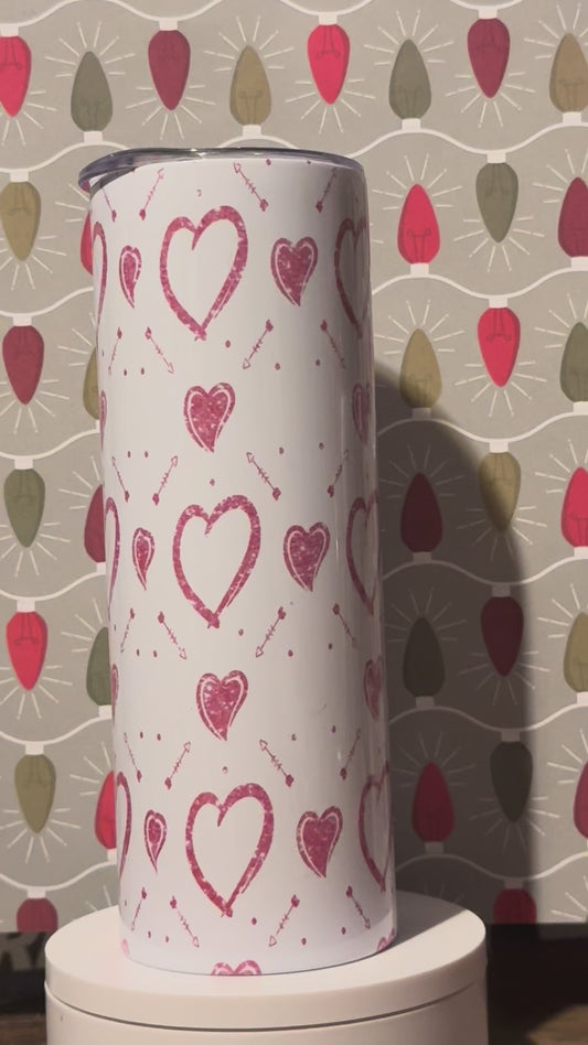 Pink Heart Tumbler