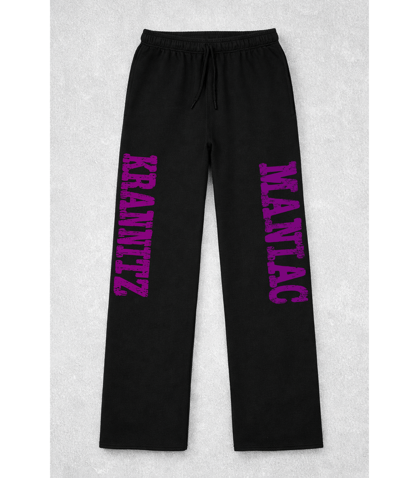 MANIAC / KRANNITZ Open-Leg Black Sweatpants