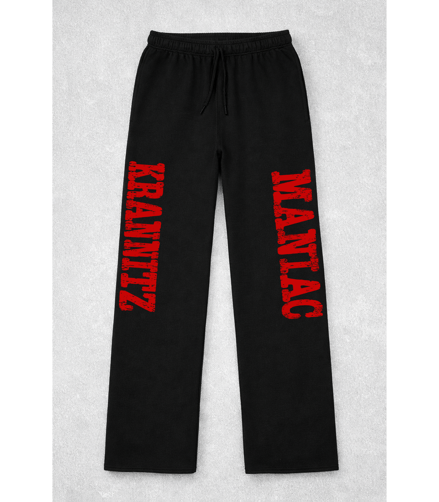 MANIAC / KRANNITZ Open-Leg Black Sweatpants