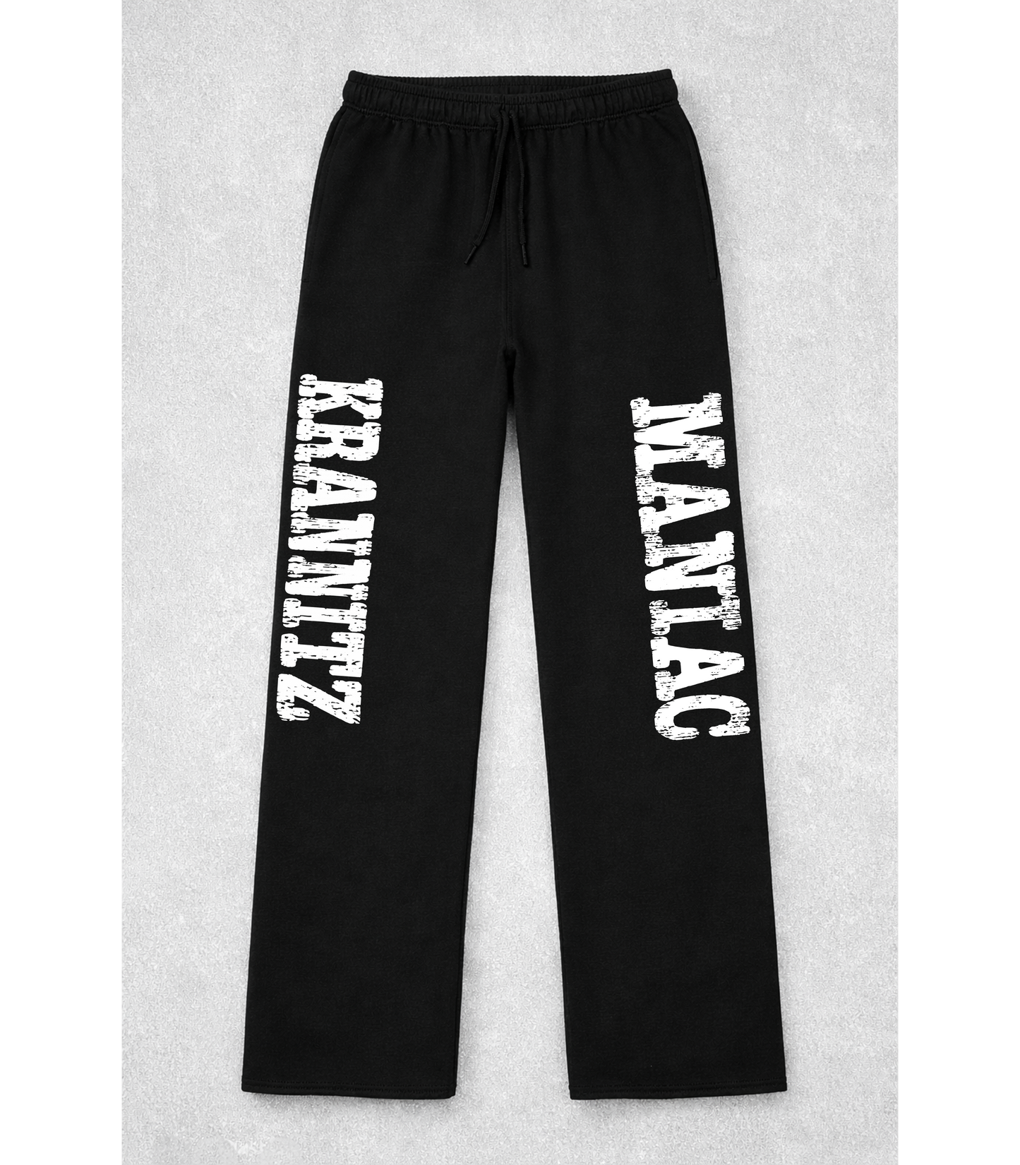 MANIAC / KRANNITZ Open-Leg Black Sweatpants