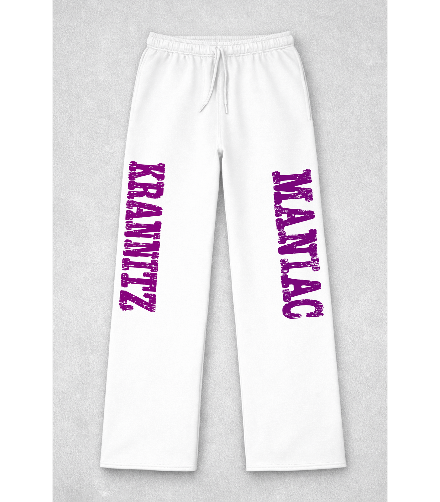 MANIAC / KRANNITZ Open-Leg White Sweatpants