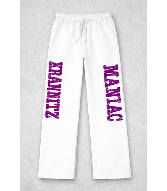 MANIAC / KRANNITZ Open-Leg White Sweatpants