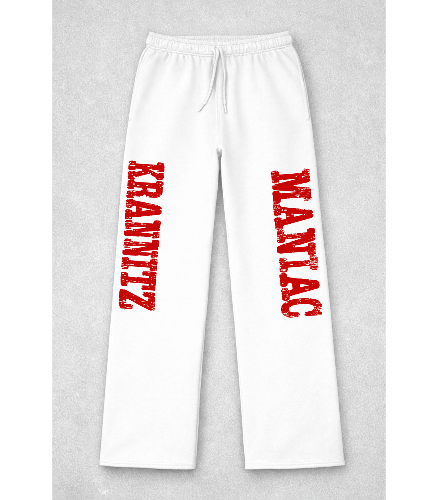 MANIAC / KRANNITZ Open-Leg White Sweatpants